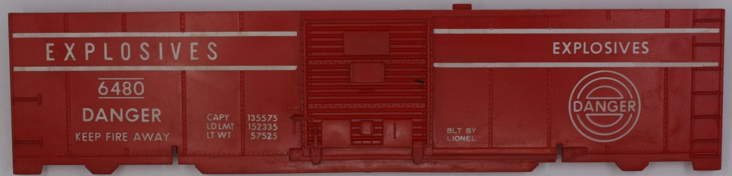 Lionel 6480-3 Red Exploding Car Trigger Side Panel