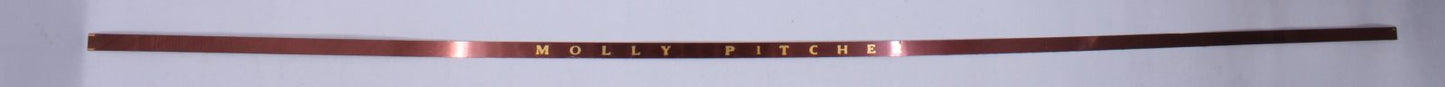 Lionel 9572-11 Right Hand "Molly Pitcher" Pennsylvania Aluminum Car Name Strip