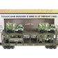MTH 30-76559 O US Army Auto Carrier Flat Car w/4 Mini Army Trucks #38616