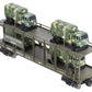 MTH 30-76559 O US Army Auto Carrier Flat Car w/4 Mini Army Trucks #38616