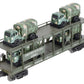 MTH 30-76559 O US Army Auto Carrier Flat Car w/4 Mini Army Trucks #38616