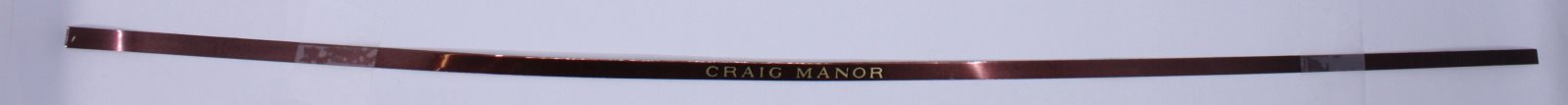 Lionel 2554-11 Rt Hand Canadian Pacific Craig Manor Alum Car Adhesive Strip