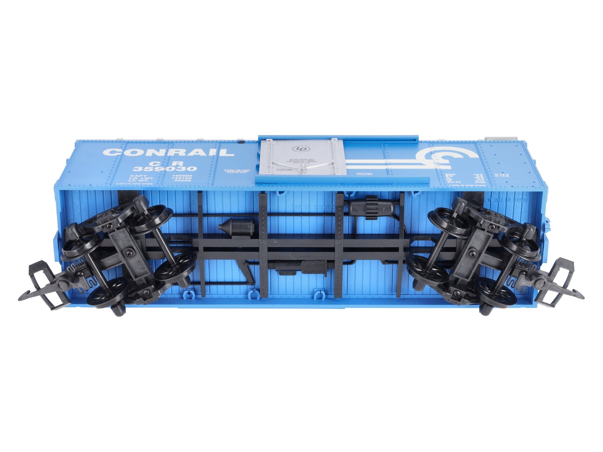 USA Trains R19047B G Conrail Simulated Steel Box Car #359030 (Blue/Silver)