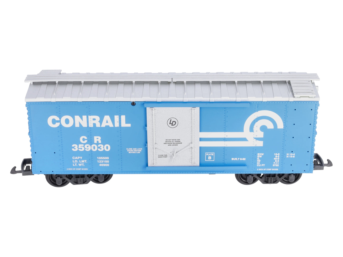USA Trains R19047B G Conrail Simulated Steel Box Car #359030 (Blue/Silver)