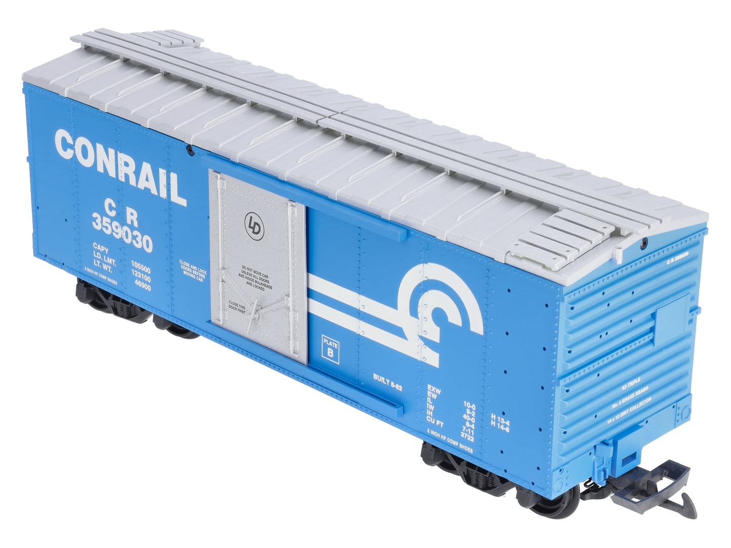 USA Trains R19047B G Conrail Simulated Steel Box Car #359030 (Blue/Silver)