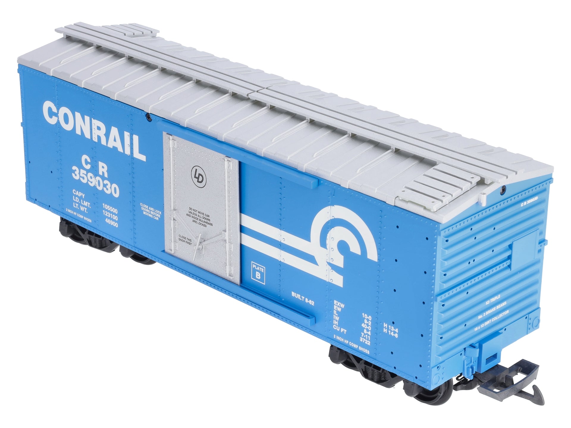 USA Trains R19047B G Conrail Simulated Steel Box Car #359030 (Blue/Silver)
