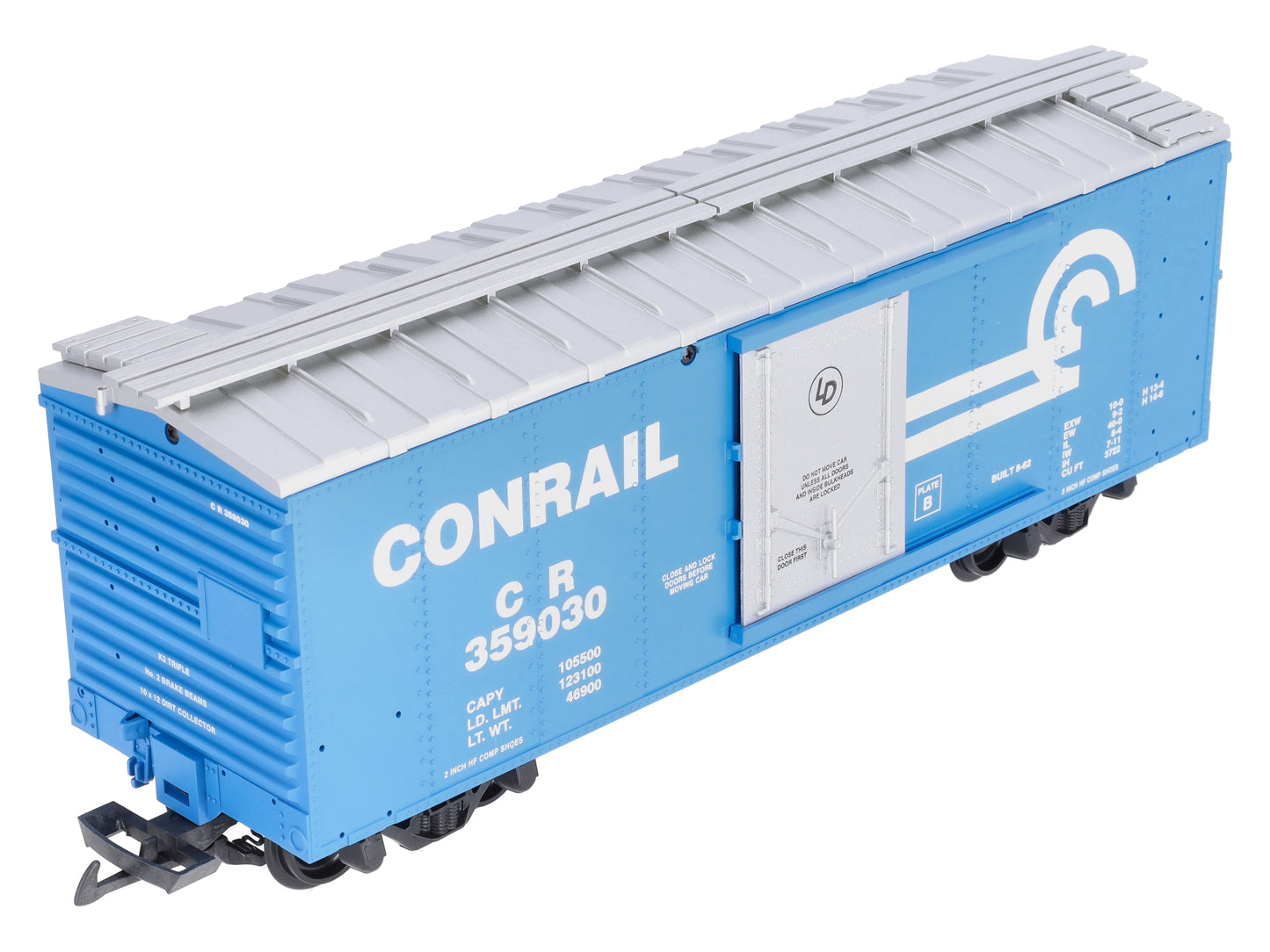 USA Trains R19047B G Conrail Simulated Steel Box Car #359030 (Blue/Silver)