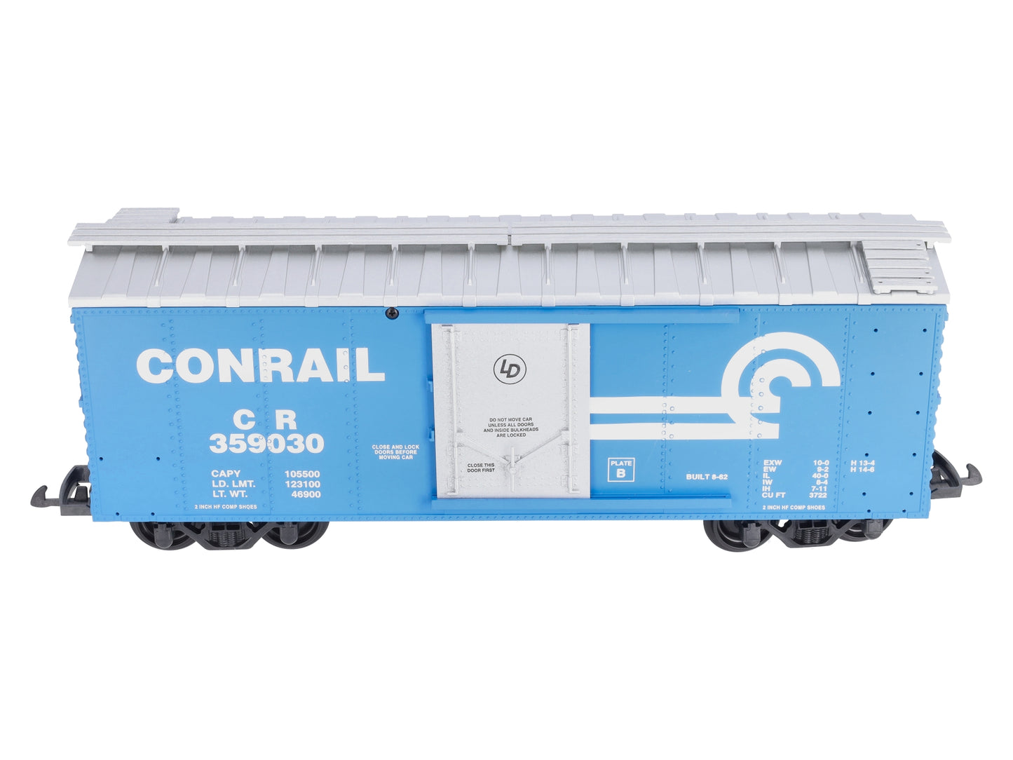 USA Trains R19047B G Conrail Simulated Steel Box Car #359030 (Blue/Silver)