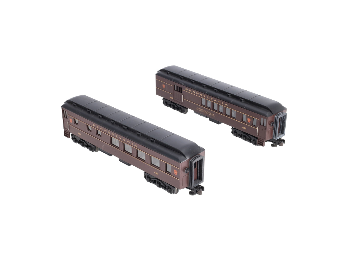 MTH 30-6204 O Pennsylvania Madison Combine & Diner Car #4484/4910 (Set of 2) NIB
