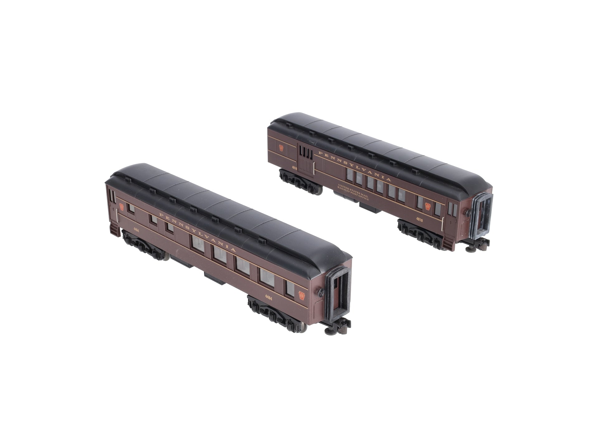 MTH 30-6204 O Pennsylvania Madison Combine & Diner Car #4484/4910 (Set of 2) NIB