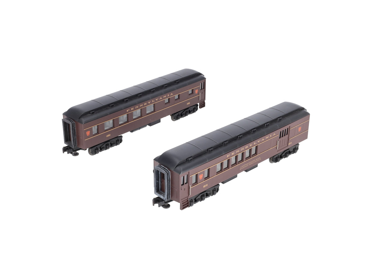 MTH 30-6204 O Pennsylvania Madison Combine & Diner Car #4484/4910 (Set of 2) LN/Box