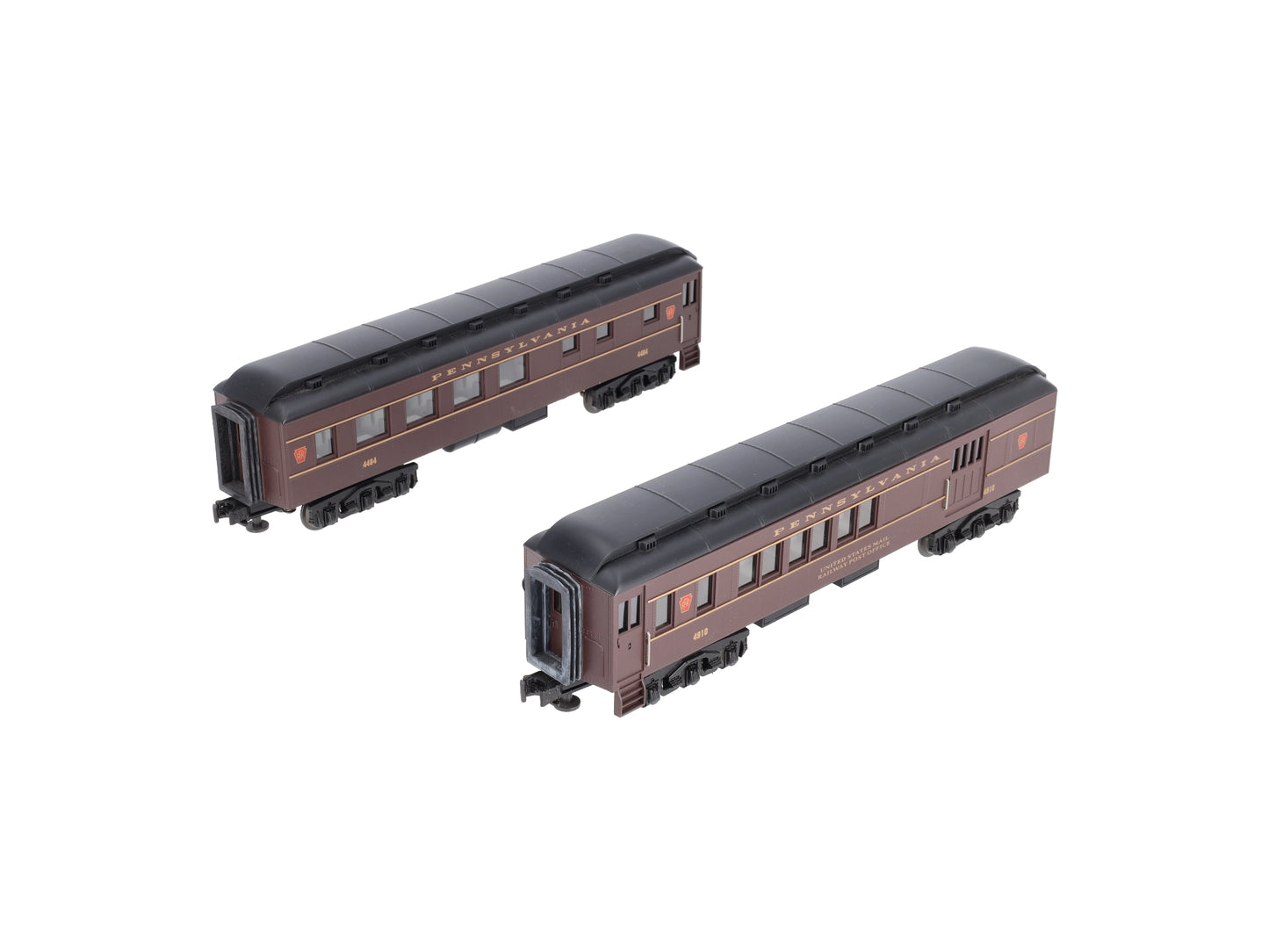 MTH 30-6204 O Pennsylvania Madison Combine & Diner Car #4484/4910 (Set of 2) LN/Box