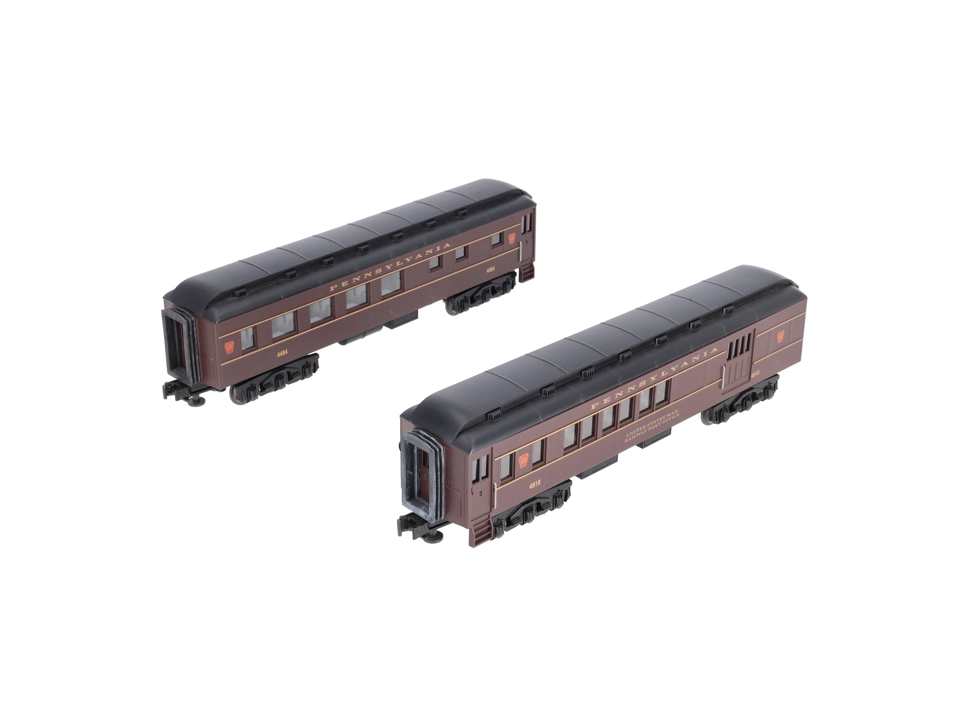 MTH 30-6204 O Pennsylvania Madison Combine & Diner Car #4484/4910 (Set of 2) LN/Box