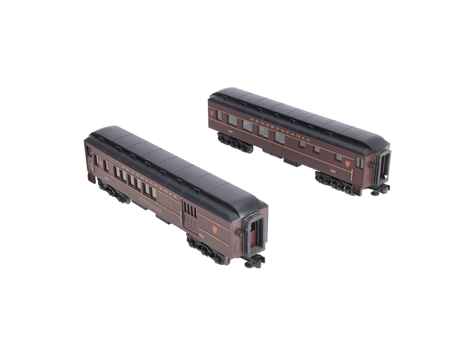 MTH 30-6204 O Pennsylvania Madison Combine & Diner Car #4484/4910 (Set of 2) LN/Box