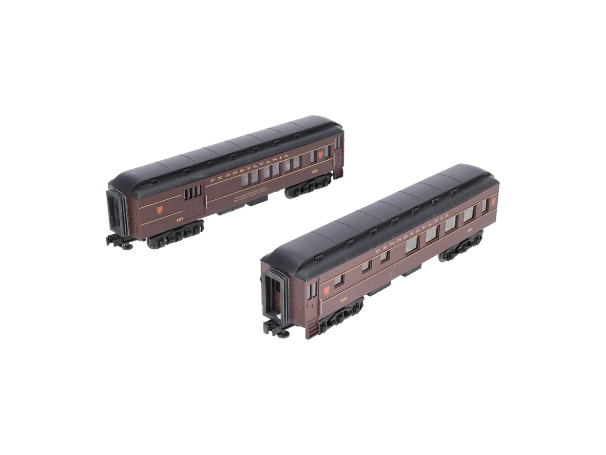 MTH 30-6204 O Pennsylvania Madison Combine & Diner Car #4484/4910 (Set of 2) LN/Box