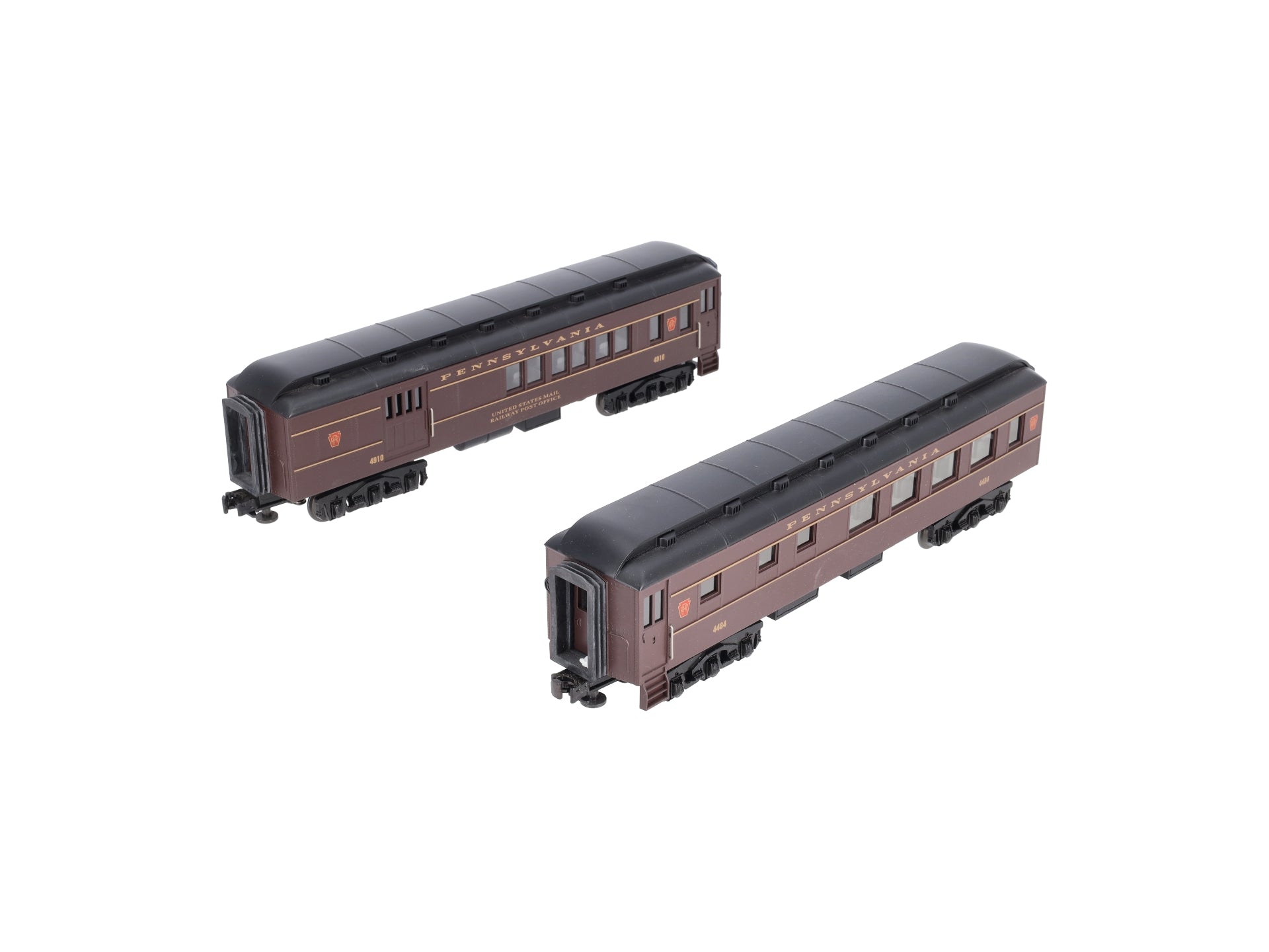 MTH 30-6204 O Pennsylvania Madison Combine & Diner Car #4484/4910 (Set of 2) LN/Box