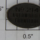 Lionel 214-19 Nickel Automotive Furniture Nameplate