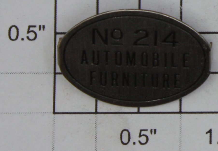Lionel 214-19 Nickel Automotive Furniture Nameplate