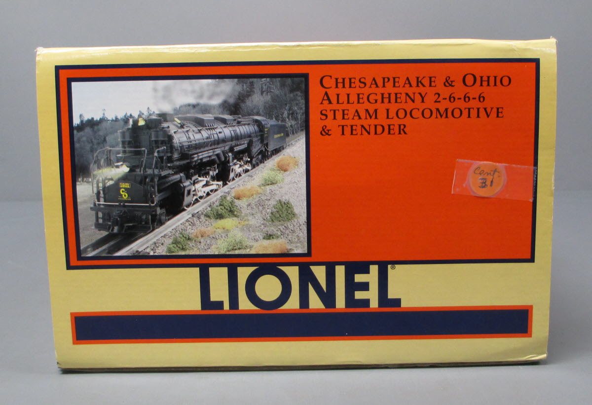 Lionel 6-28011 O-Gauge C&O 2-6-6-6 H6 Allegheny Steam Loco & Tender #1601 LN/Box