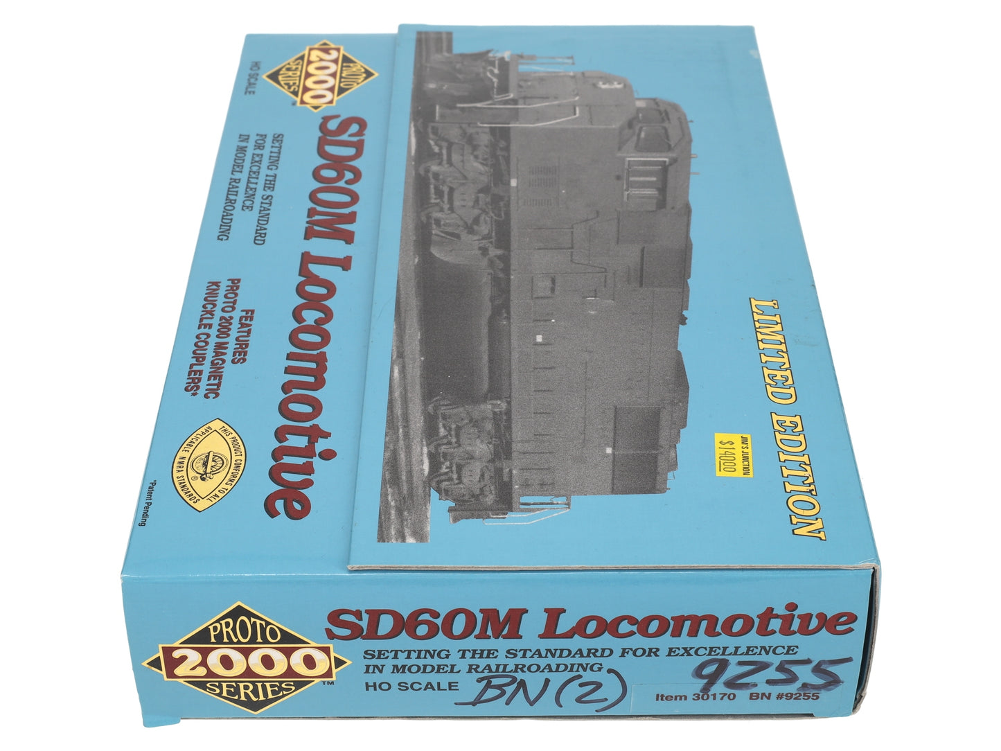 Proto 2000 30170 HO Scale Burlington Northern Diesel Locomotive #9255 NIB