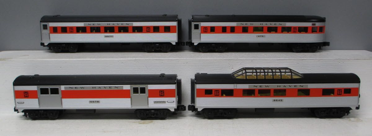 MTH 30-6131 O New Haven RailKing O-27 Streamlined Passenger Set (Set of 4) NIB
