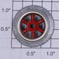 Lionel 260E-14 Red Spoked 1-1/8" O/Std. Gauge Steam Loco Pony Truck Wheel