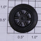 Lionel 260E-14 Black Spoked 1-1/8" O/Std. Gauge Steam Loco Pony Truck Wheel