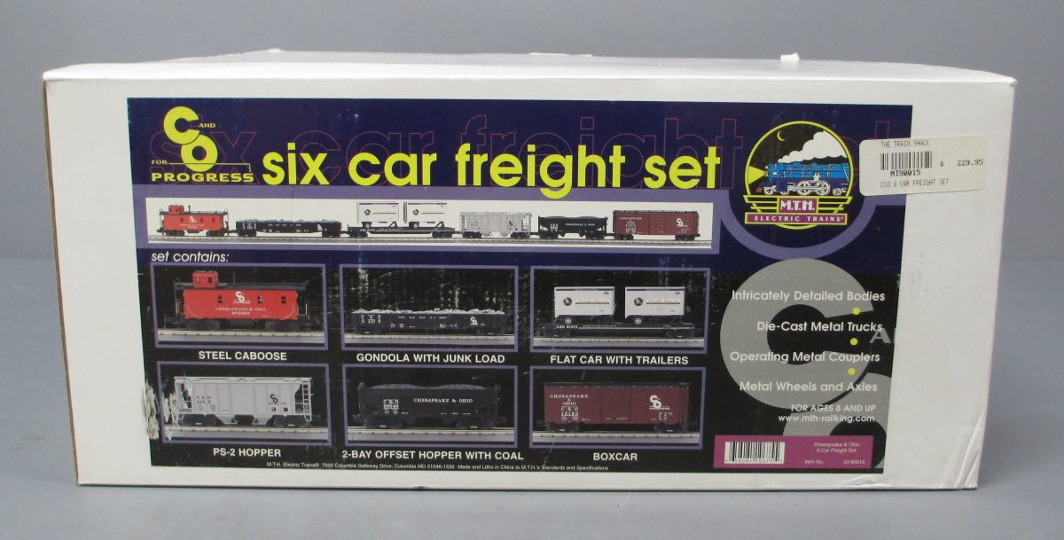 MTH 20-90015 O Gauge Chesapeake & Ohio Premier Freight 6-Car Set LN/Box