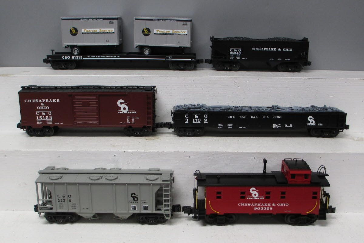 MTH 20-90015 O Gauge Chesapeake & Ohio Premier Freight 6-Car Set LN/Box