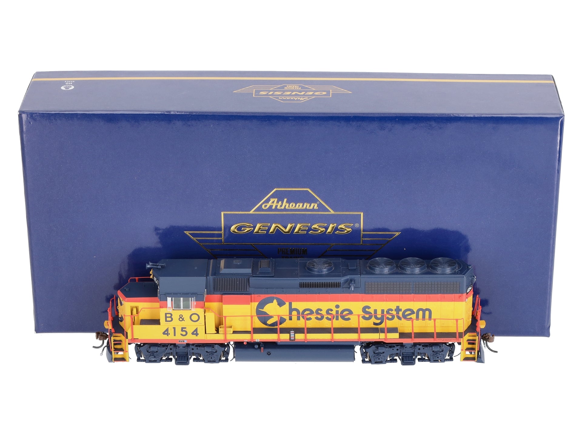 Athearn G65758 HO Chessie/B&O GP40-2 Diesel Locomotive with DCC & Sound #4154