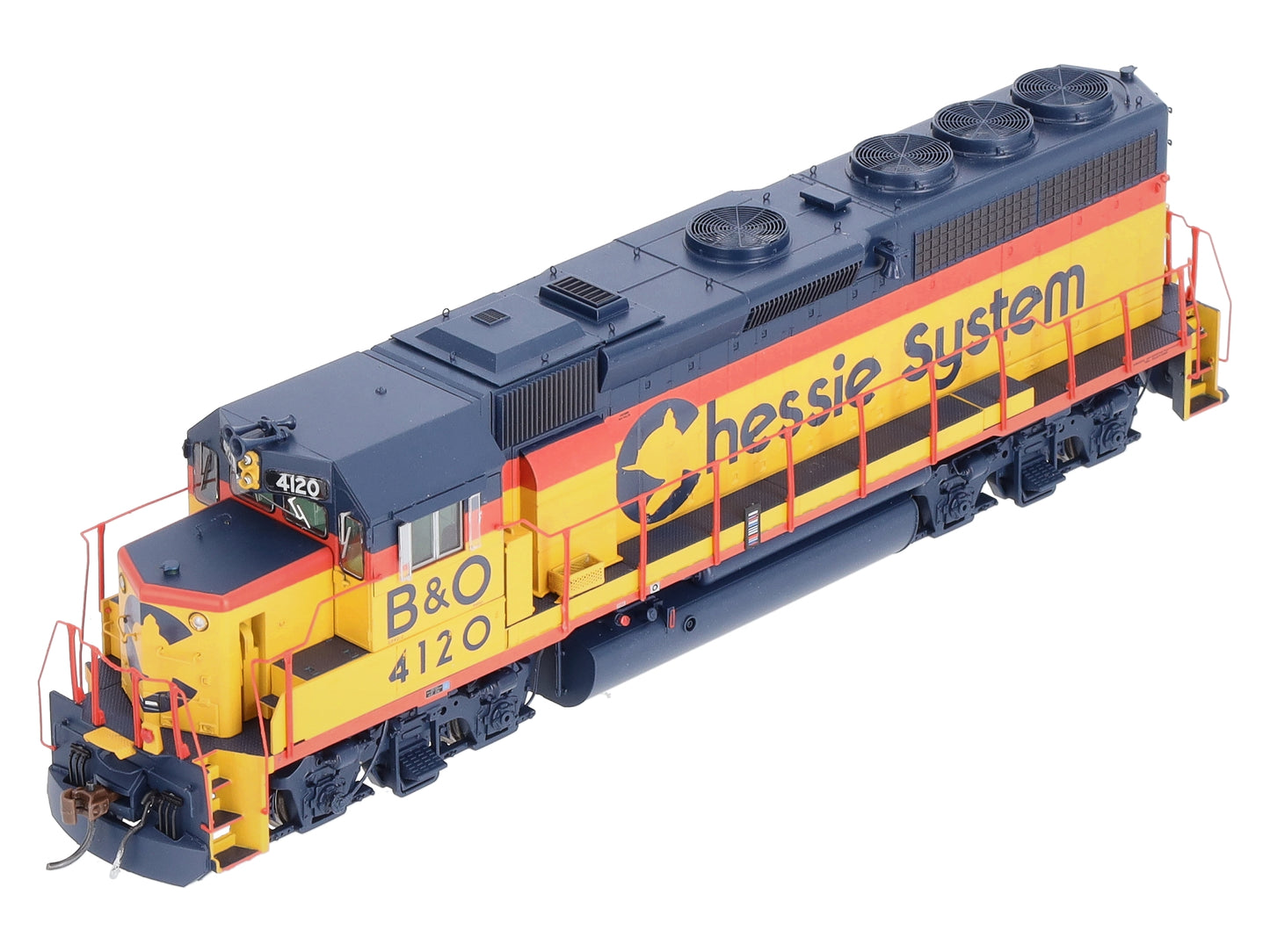 Athearn G65756 HO Chessie/B&O GP40-2 Diesel Locomotive with DCC & Sound #4120