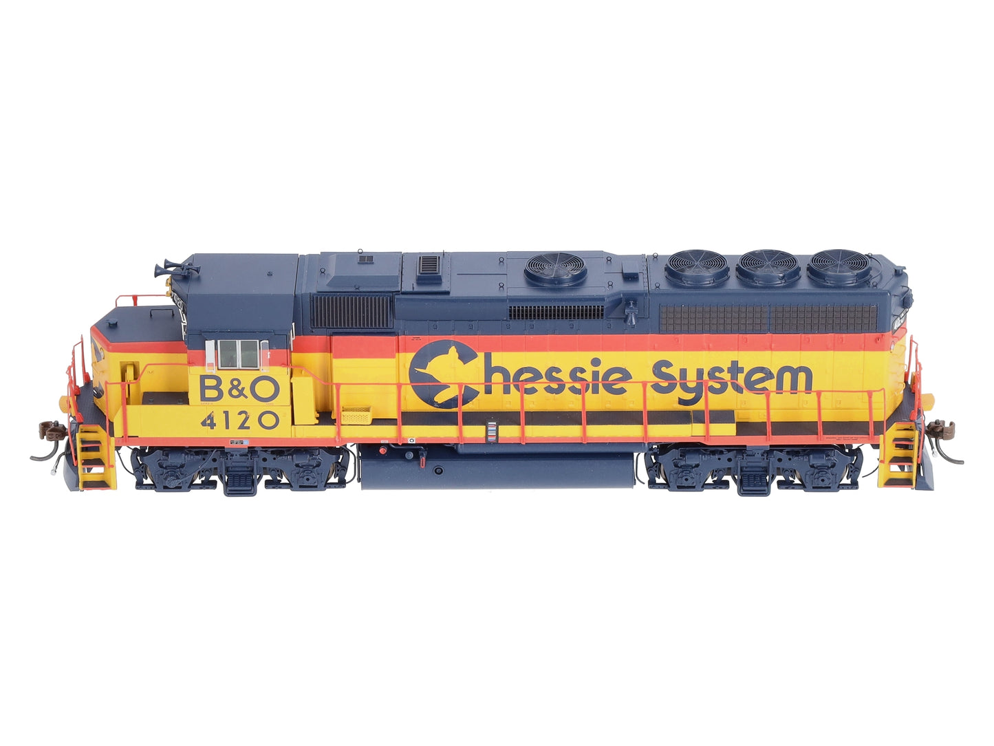 Athearn G65756 HO Chessie/B&O GP40-2 Diesel Locomotive with DCC & Sound #4120