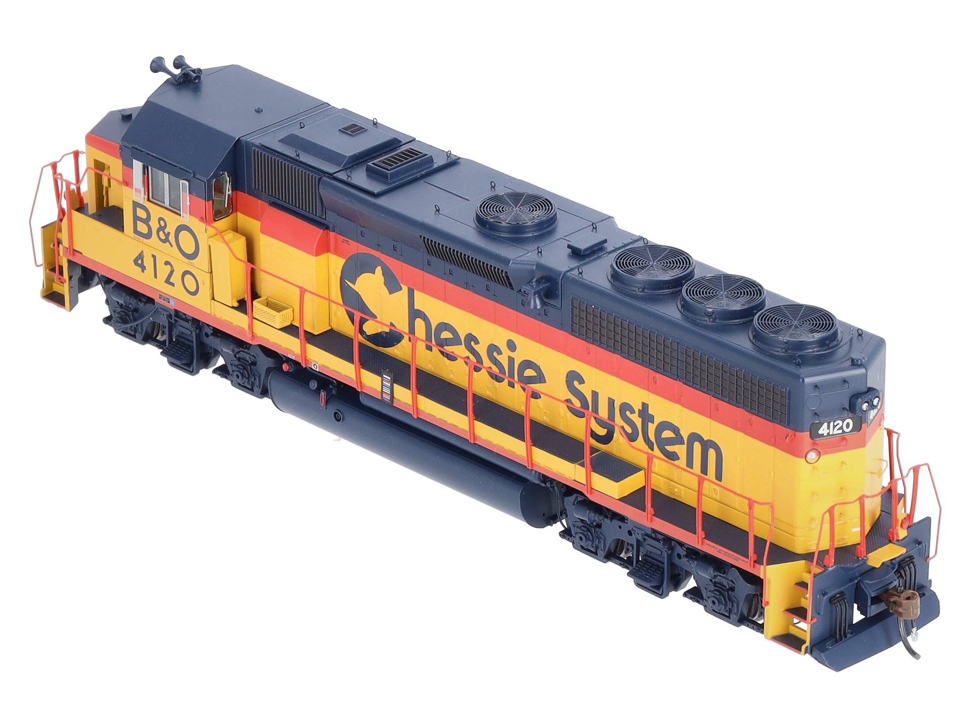 Athearn G65756 HO Chessie/B&O GP40-2 Diesel Locomotive with DCC & Sound #4120
