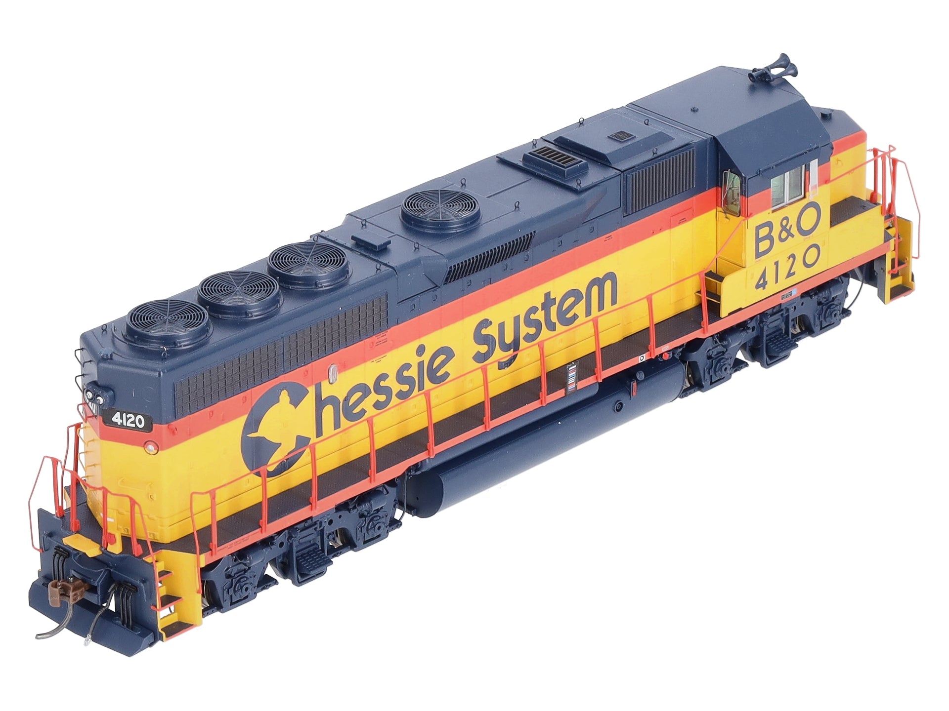 Athearn G65756 HO Chessie/B&O GP40-2 Diesel Locomotive with DCC