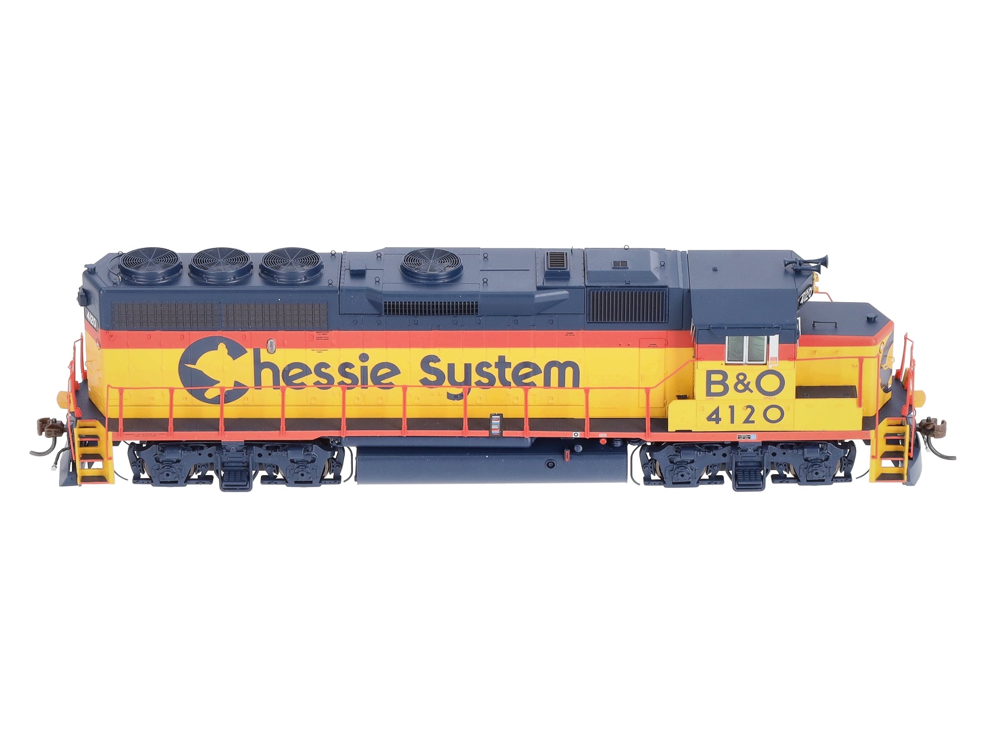 Athearn G65756 HO Chessie/B&O GP40-2 Diesel Locomotive with DCC & Sound #4120