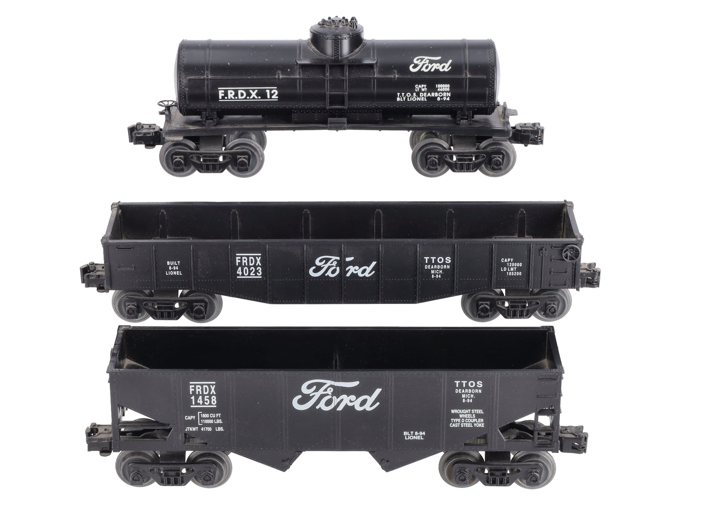 Lionel 71-9247-200 O Gauge Ford 1994 TTOS Series Freight Car Set [3] LN/Box