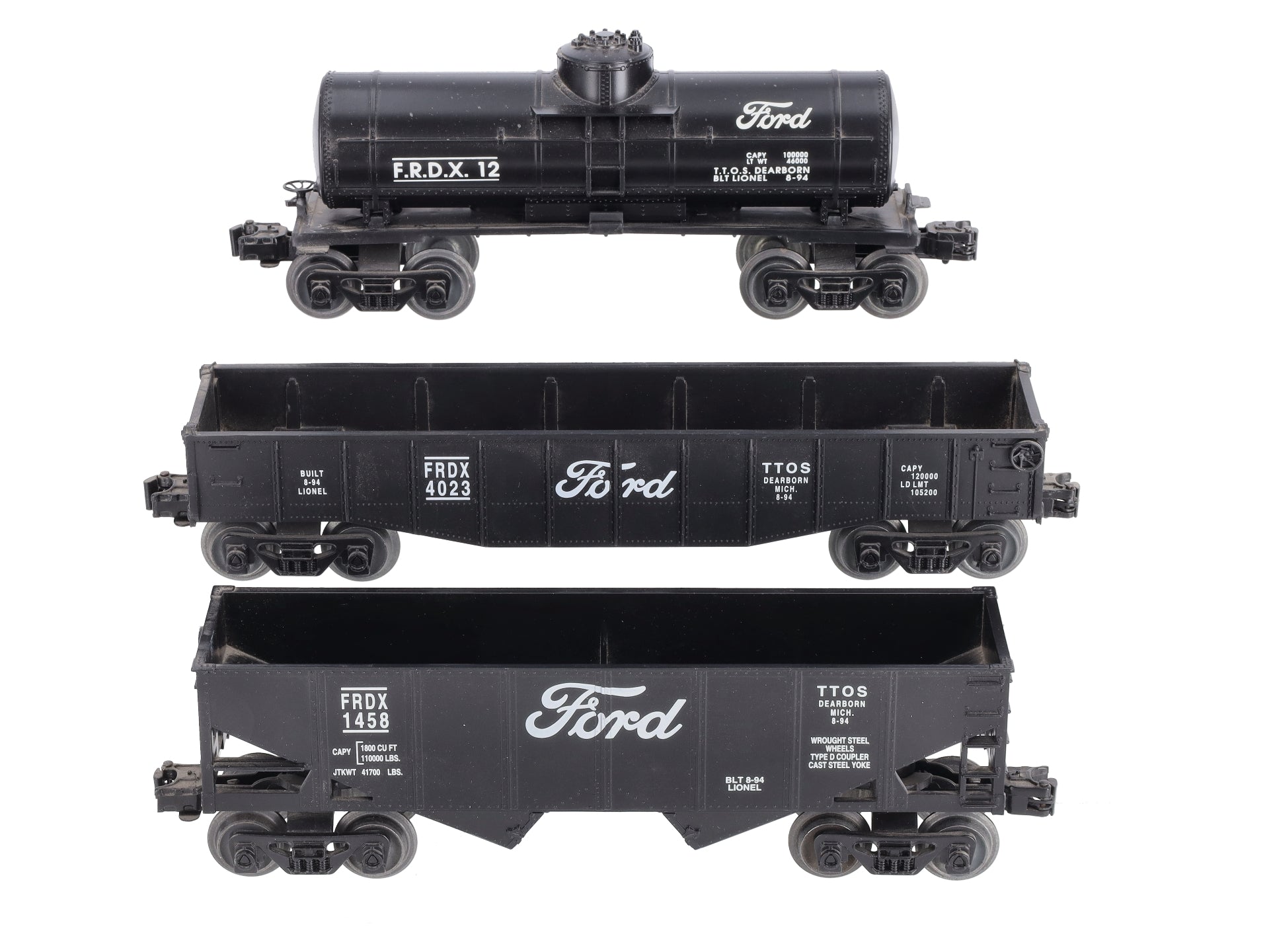 Lionel 71-9247-200 O Gauge Ford 1994 TTOS Series Freight Car Set [3] LN/Box