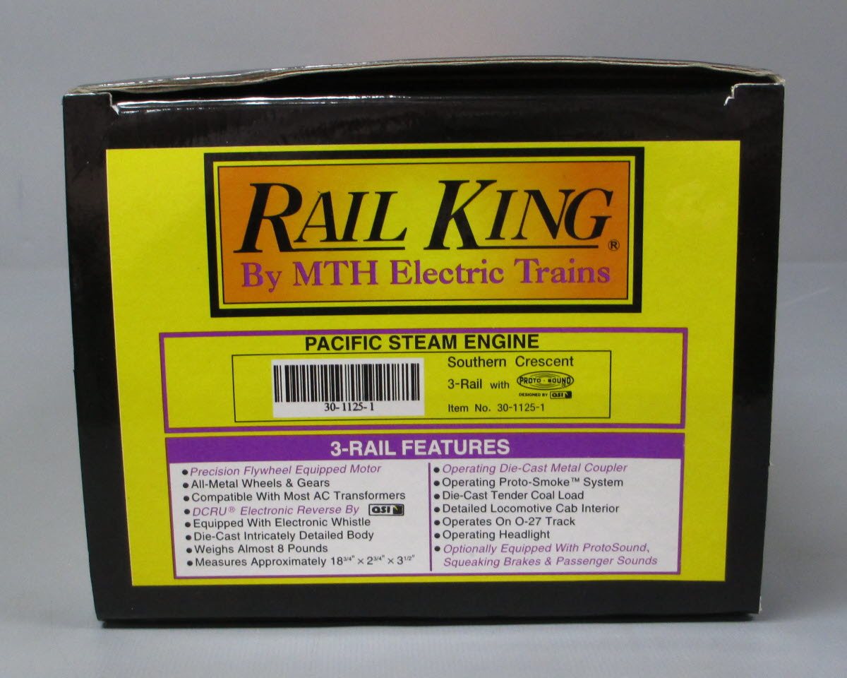MTH 30-1125-1 O Gauge Southern Crescent PS-4 Pacific Steam Locomotive w/PS1 LN/Box