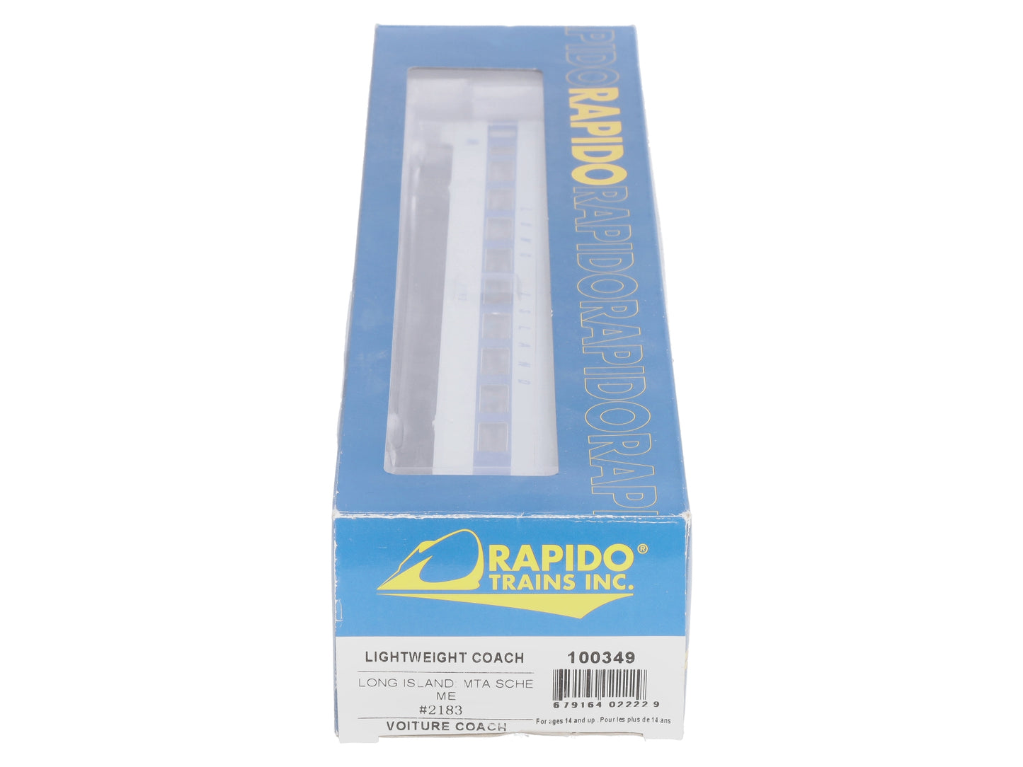 Rapido Trains 100349 HO Long Island CC&F Lightweight Coach MTA #2183