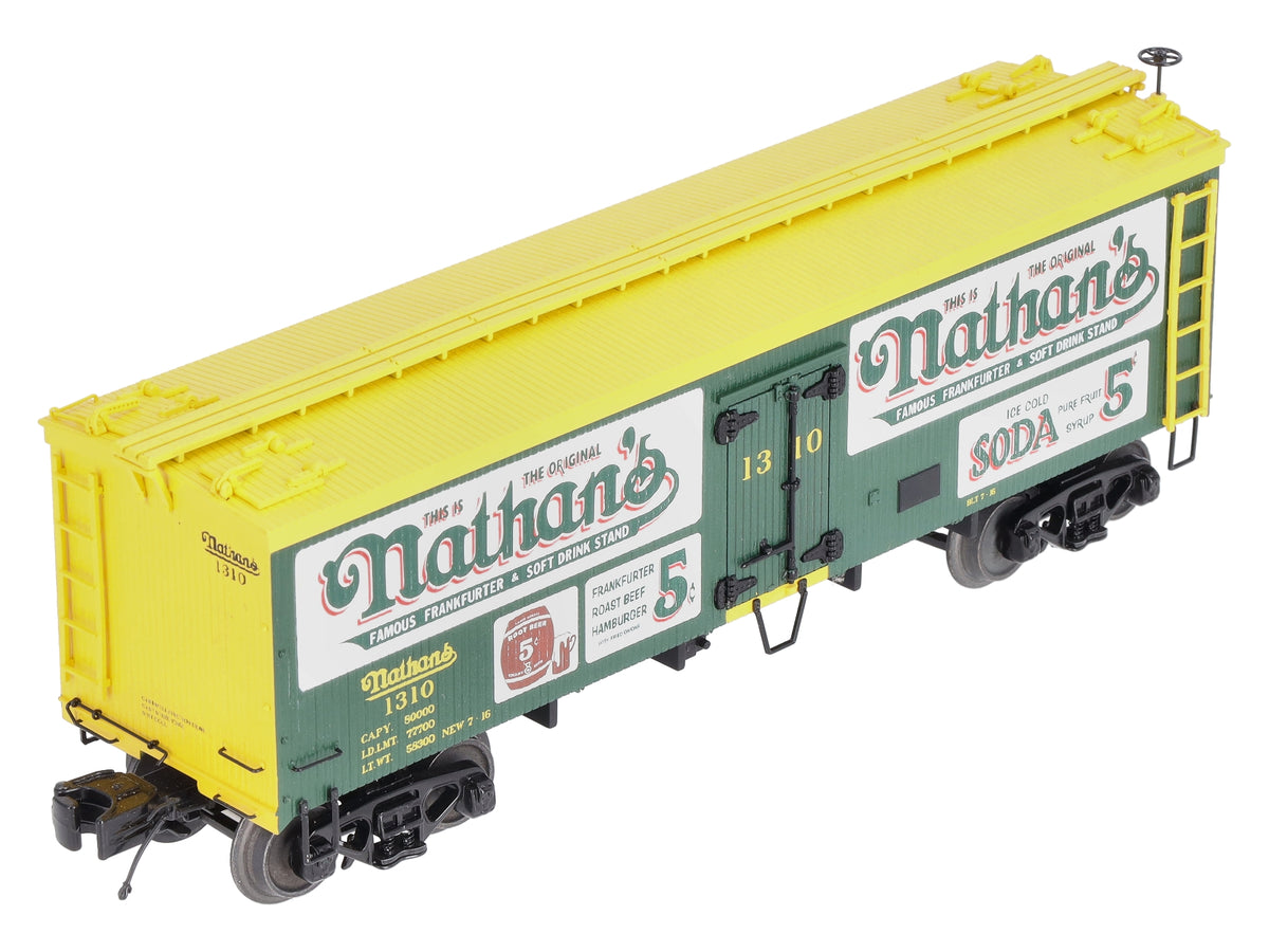 MTH 20-94534 O Gauge Nathan's Woodsided Reefer Car #1310 LN/Box