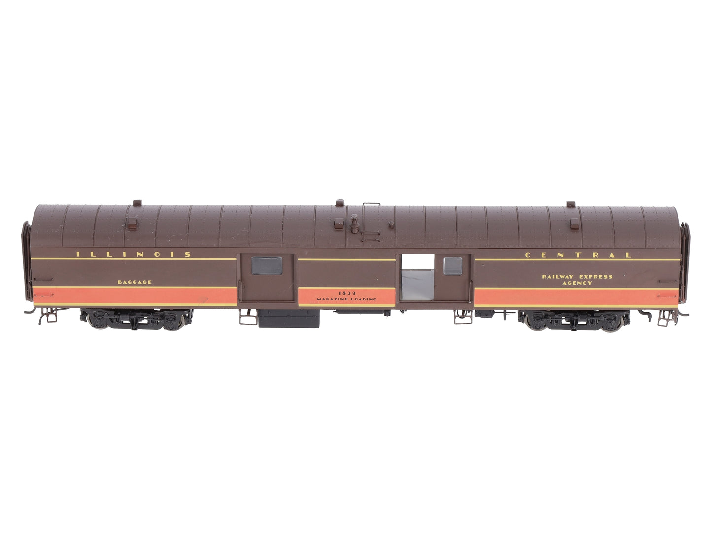 Rapido Trains 106131 HO Illinois Central 73' 6" Smooth Side Baggage #1839