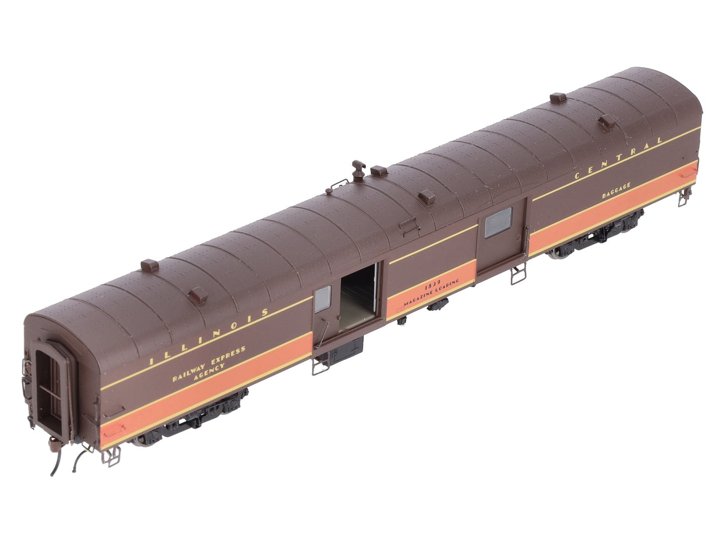 Rapido Trains 106131 HO Illinois Central 73' 6" Smooth Side Baggage #1839