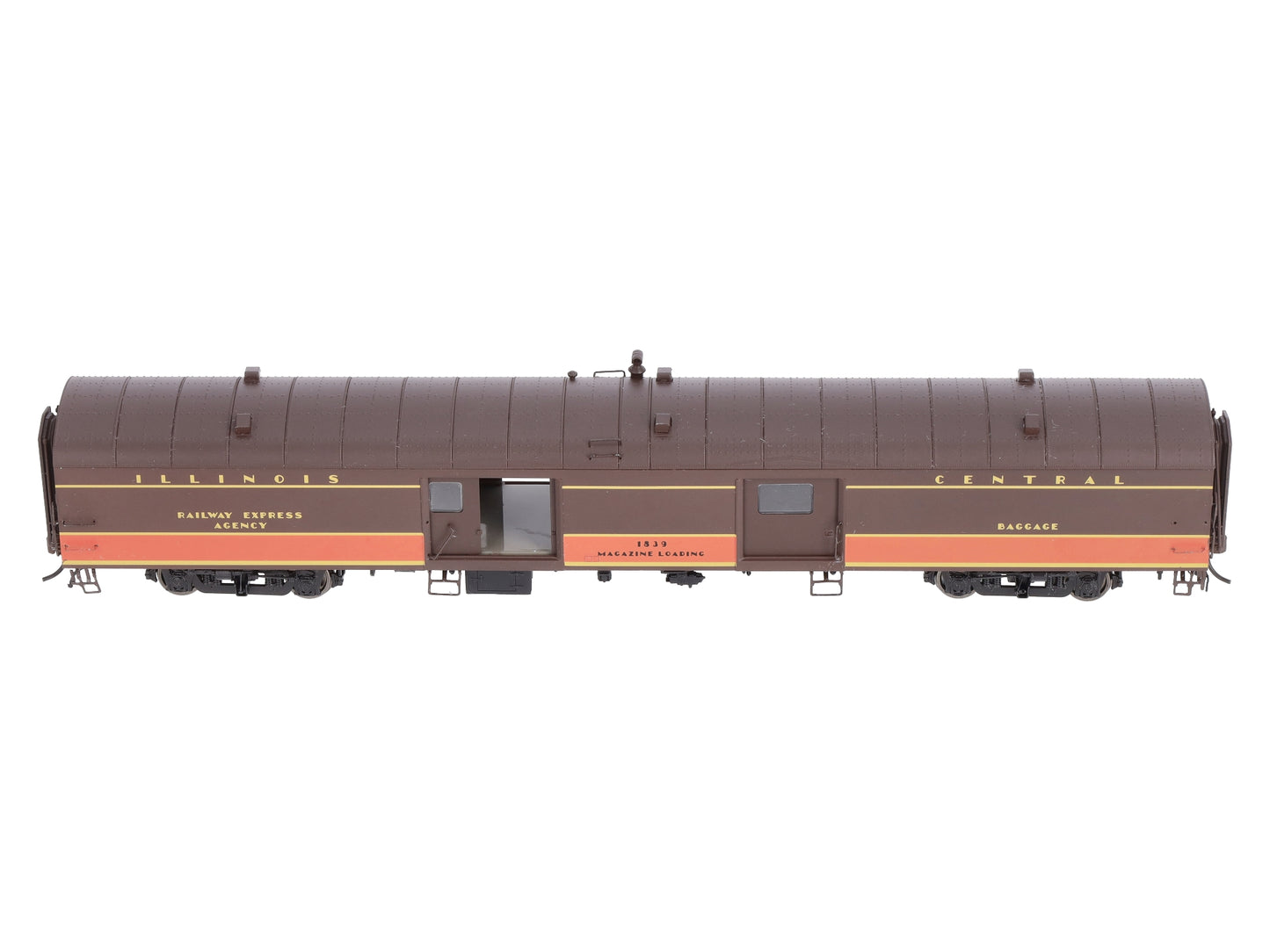 Rapido Trains 106131 HO Illinois Central 73' 6" Smooth Side Baggage #1839