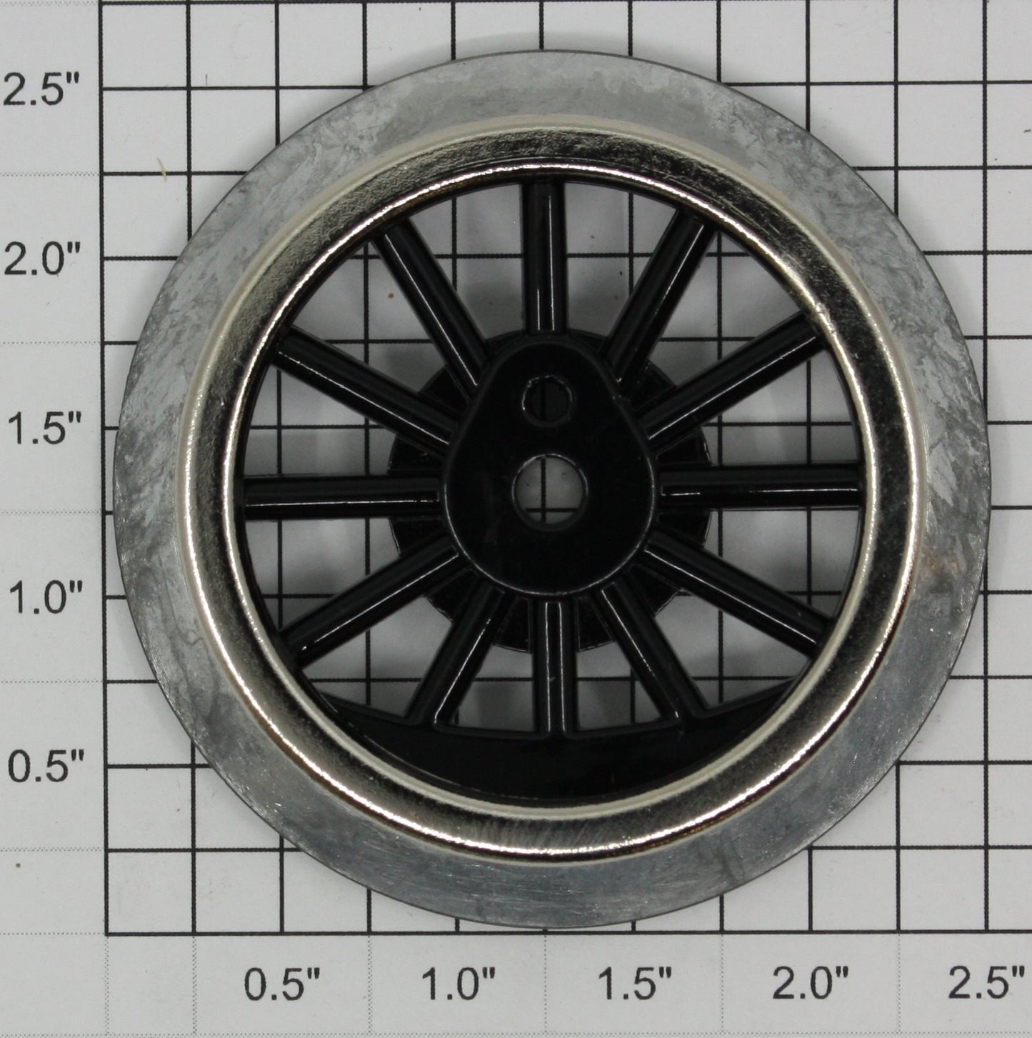 American Flyer 4696-6 Ives Black Spoked 2-1/2" Std. Gauge Steam Loco Wheel