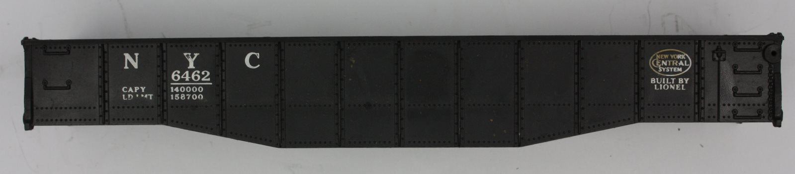 Lionel 6462-2 O Gauge New York Central Black Gondola Shell with White Lettering