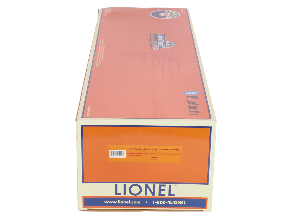 Lionel 2234220 O Gauge Amtrak Operation Life Saver P40 LionChief Plus 2.0 #203 MT/Box