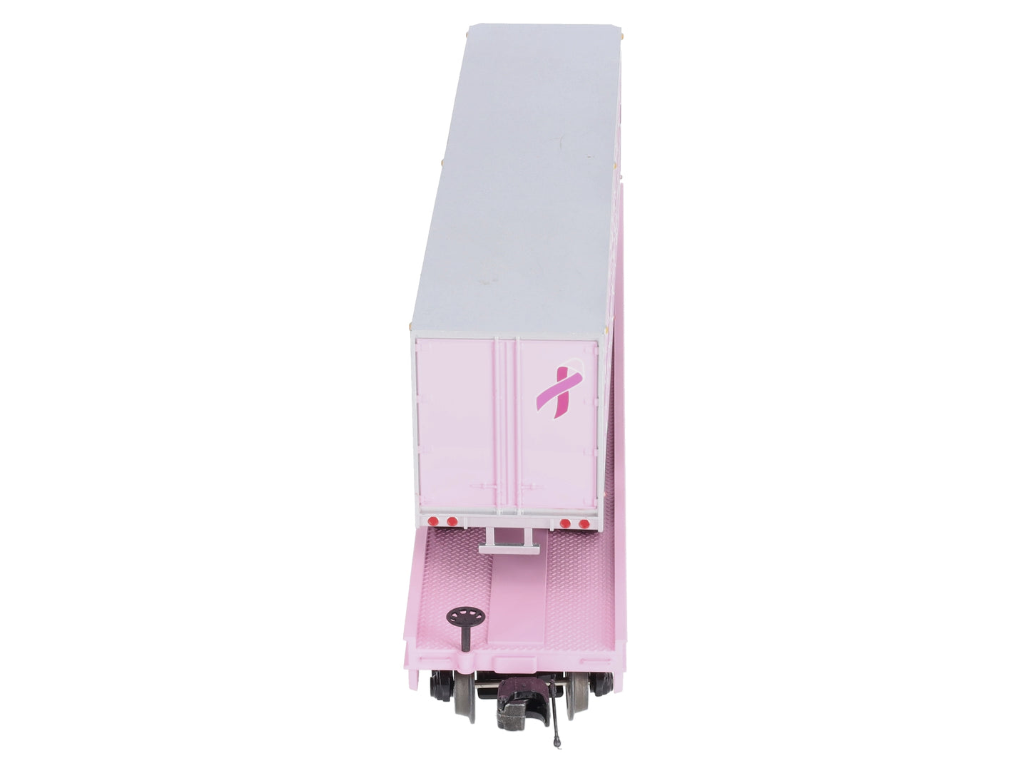 MTH 20-95396 O Cancer Awareness Flat Car w/ 40' Trailer #2019