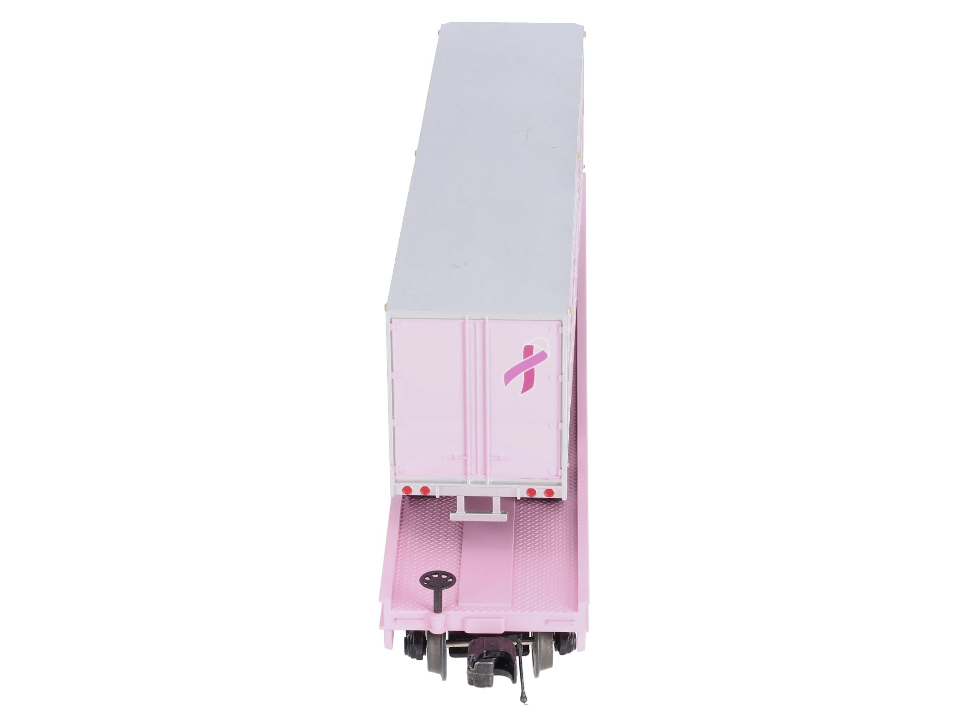 MTH 20-95396 O Cancer Awareness Flat Car w/ 40' Trailer #2019