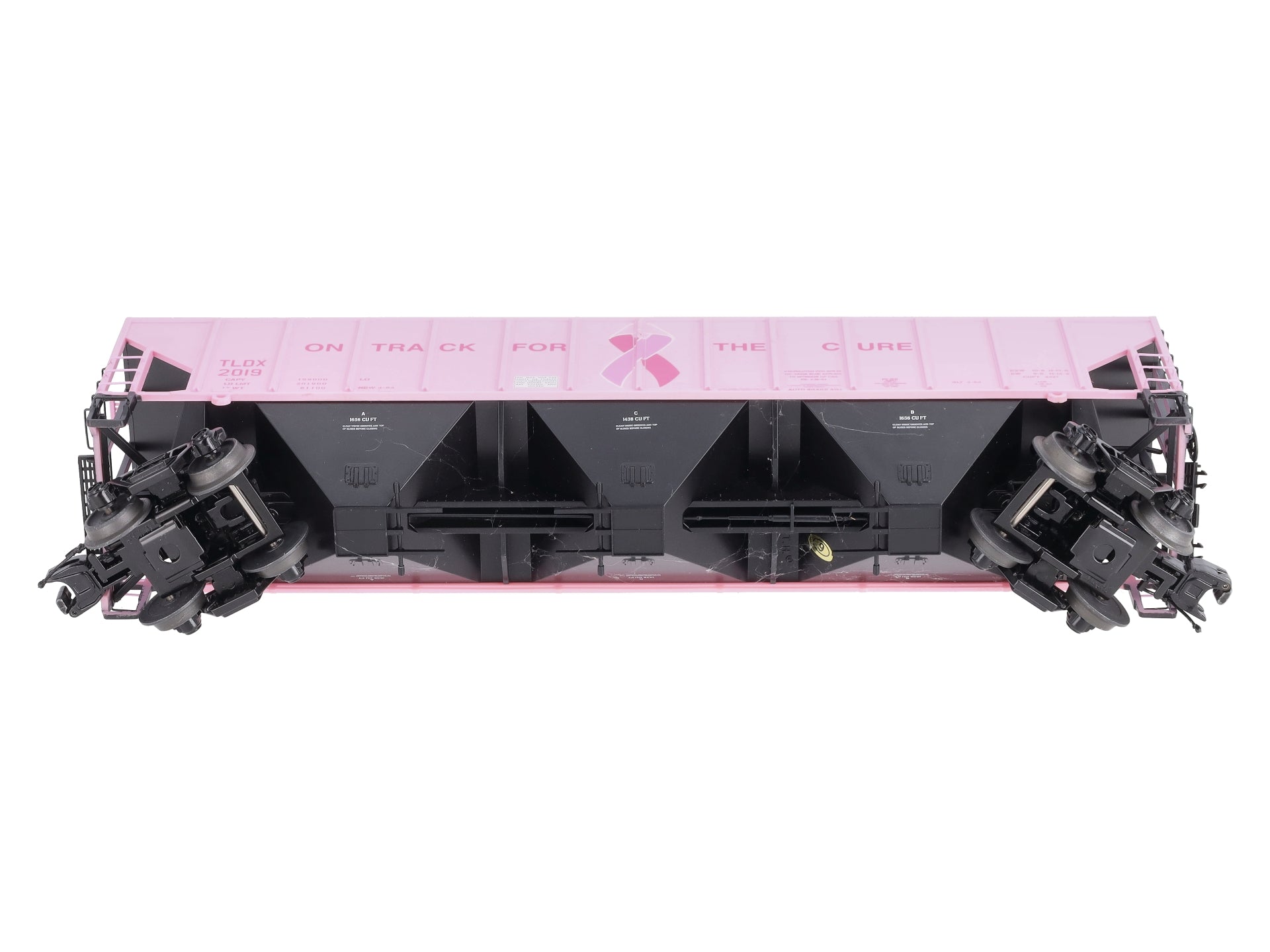 MTH 20-97377 O TLDX 'On Track for A Cure' PS-2CD High-Sided Hopper #2019