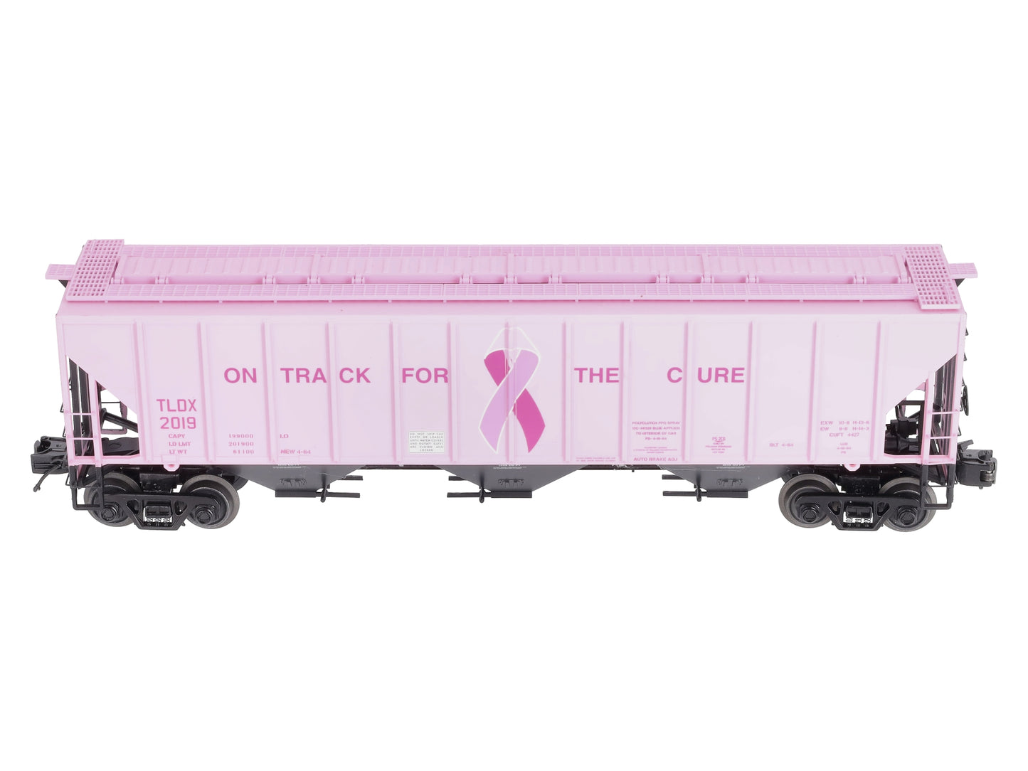 MTH 20-97377 O TLDX 'On Track for A Cure' PS-2CD High-Sided Hopper #2019